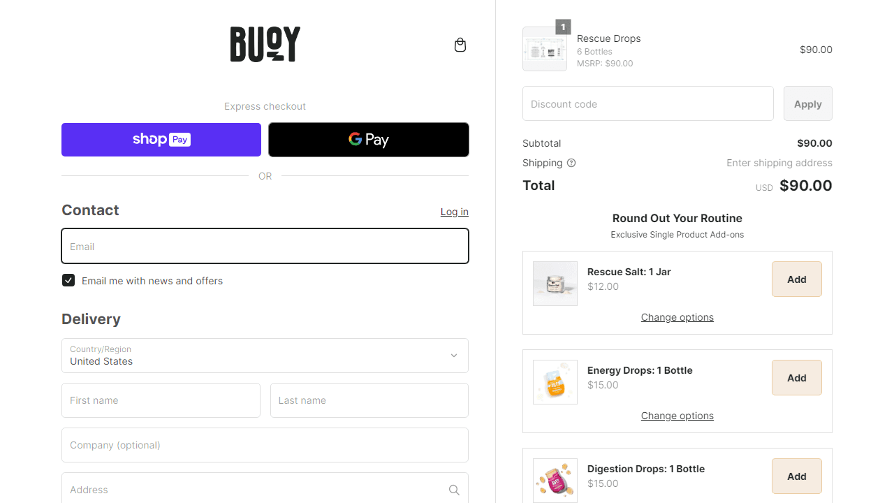 How to apply Buoy coupon code